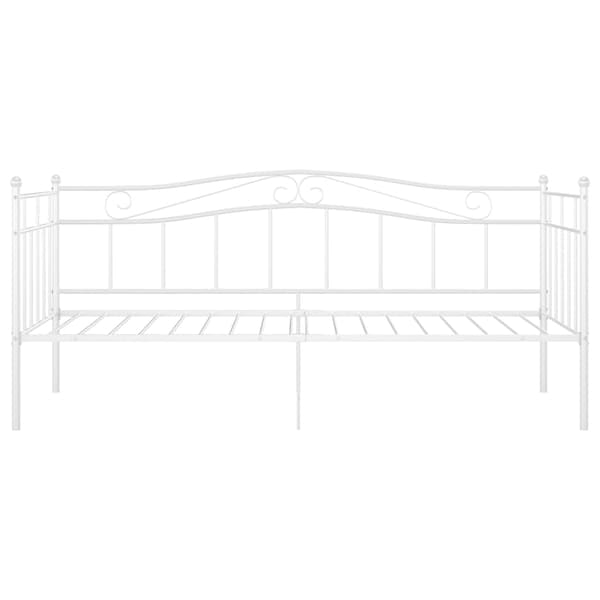 vidaXL Sängram bäddsoffa vit metall 90x200 cm Vit
