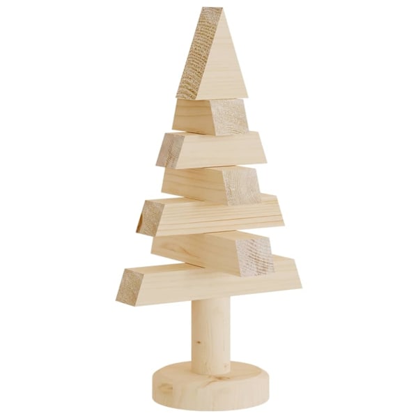 vidaXL Julgran i trä 2 st 30 cm massiv furu Brun