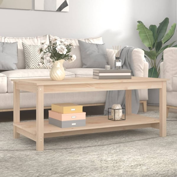vidaXL Soffbord 110x55x45 cm massiv furu Brun