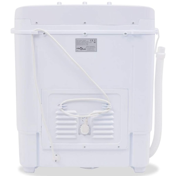 vidaXL Minitvättmaskin med dubbla trummor 5,6 kg multifärg