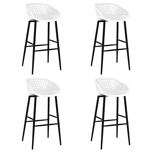 vidaXL Bargrupp 5 delar vit Vit
