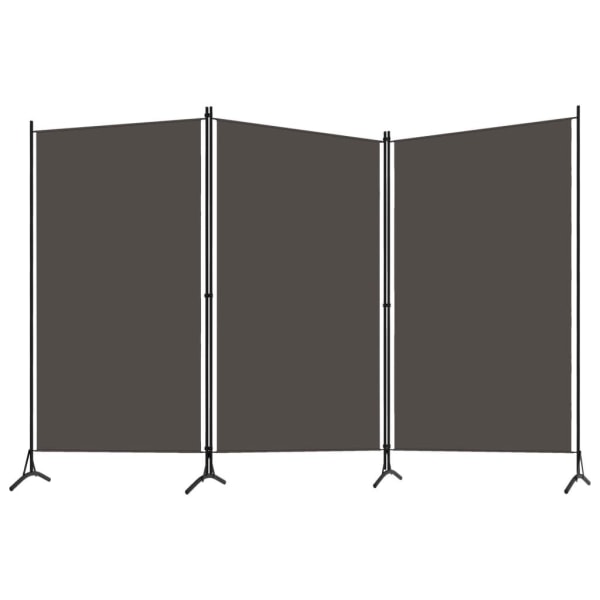 vidaXL Rumsavdelare 3 paneler antracit 260x180 cm Antracit