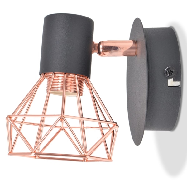 vidaXL Vägglampor 2 st med LED-filamentlampor 8 W multifärg