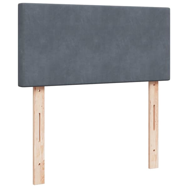 vidaXL Ramsäng med madrass mörkgrå 80x200 cm sammet Grå