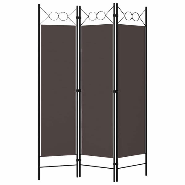 vidaXL Rumsavdelare 3 paneler brun 120x180 cm Brun