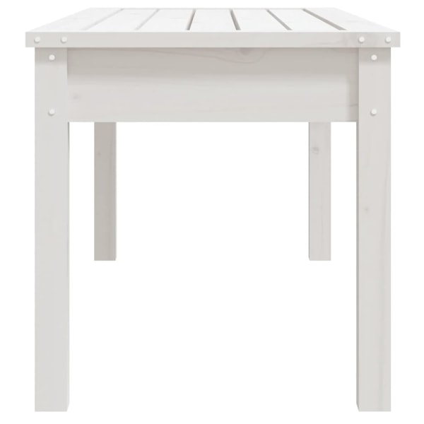 vidaXL Trädgårdsbänk vit 109x44x45 cm massiv furu Vit