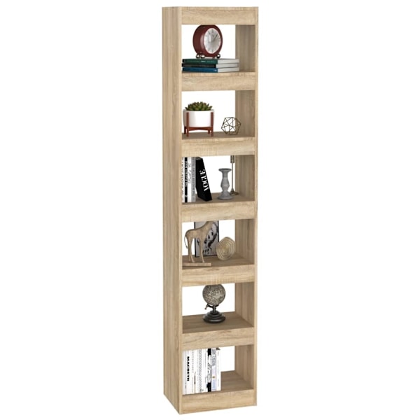 vidaXL Bokhylla/Rumsavdelare sonoma-ek 40x30x198 cm Beige