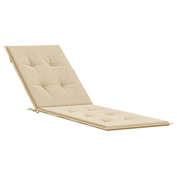 vidaXL Solsängsdyna beige (75+105)x50x4 cm Beige