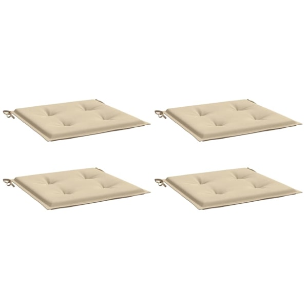 vidaXL Stolsdynor 4 st beige 40x40x4 cm oxfordtyg Beige
