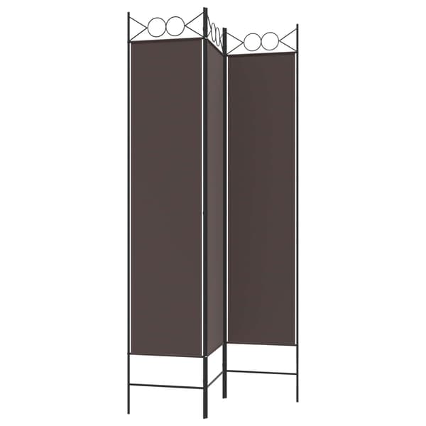 vidaXL Rumsavdelare 3 paneler brun 120x200 cm tyg Brun