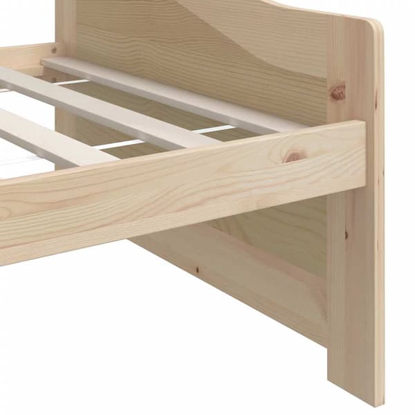 vidaXL Dagbädd 3-sits massiv furu 90x200 cm Brun