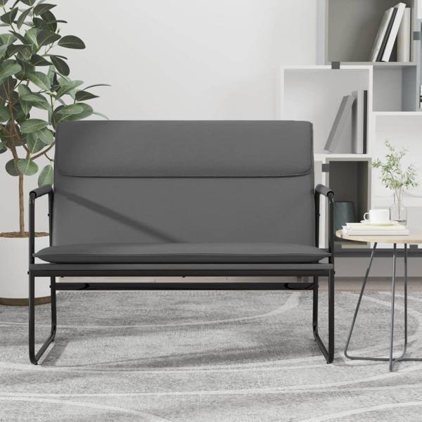 vidaXL Bänk grå 100x64x80 cm konstläder Grå