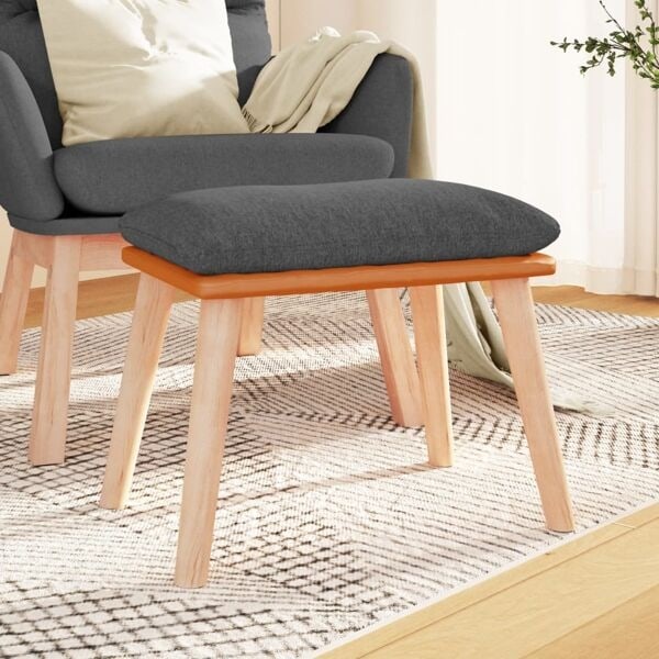 vidaXL Fotpall mörkgrå 45x29,5x35 cm tyg och konstläder Grå