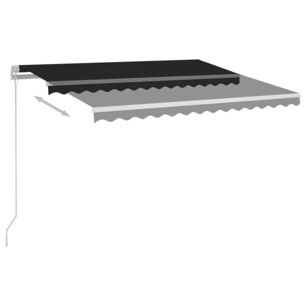 vidaXL Automatisk markis med vindsensor & LED 3x2,5 m antracit Antracit