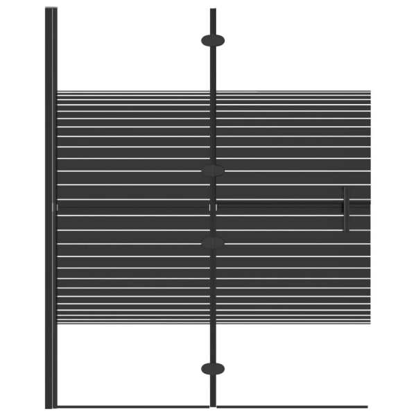 vidaXL Duschvägg fällbar ESG 100x140 cm svart