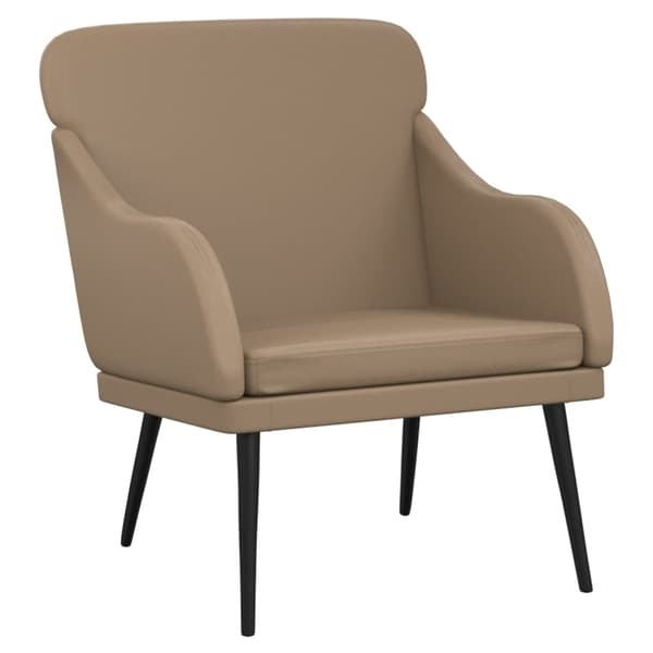 vidaXL Fåtölj cappuccino 63x76x80 cm konstläder Brun