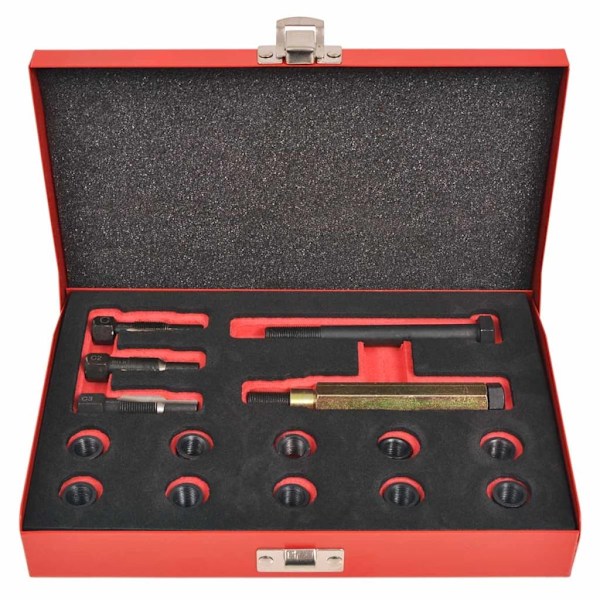 vidaXL Reparationssats för glödstift 15 delar M10 x 1,0 mm