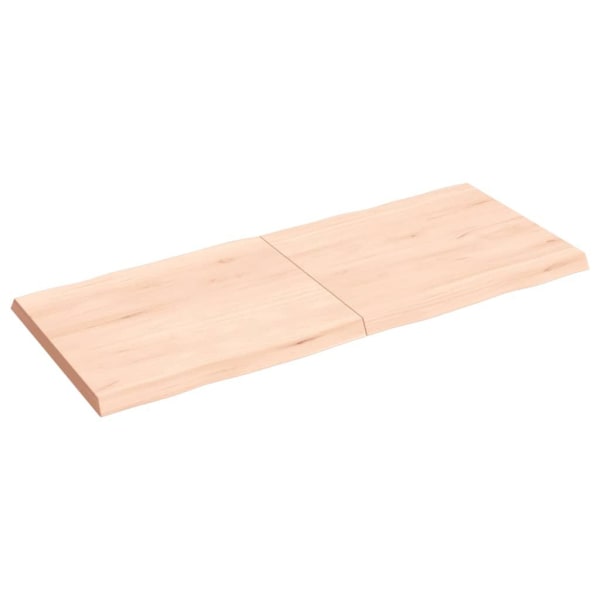 vidaXL Bordsskiva 120x50x(2-4) cm obehandlad massiv ek levande kant Brun