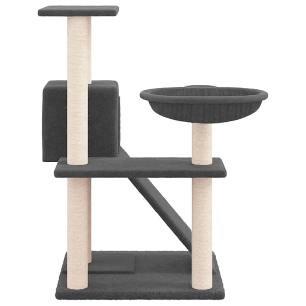 vidaXL Klösträd med sisalpelare mörkgrå 82 cm Grå