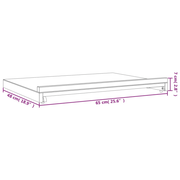 vidaXL Bordstaffli 65x48x7 cm massivt bokträ