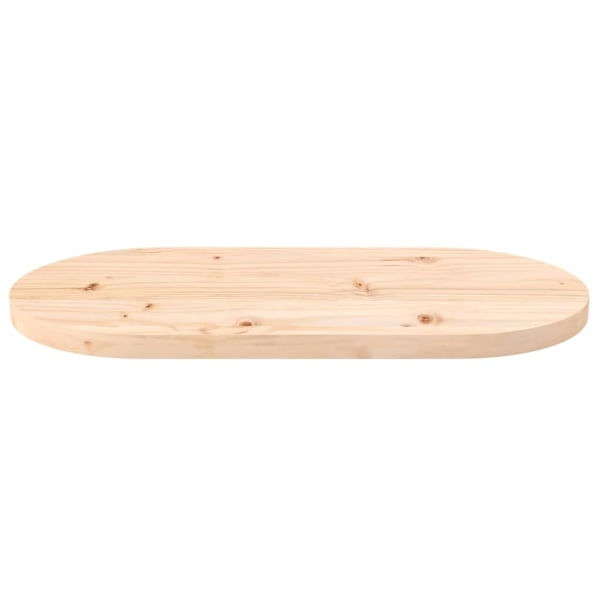 vidaXL Bordsskiva 70x35x2,5 cm oval massiv furu Brun