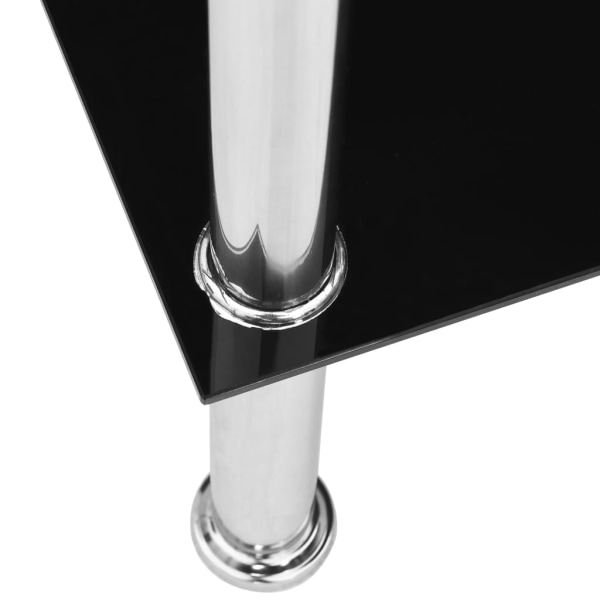 vidaXL Soffbord svart 110x43x60 cm härdat glas Svart