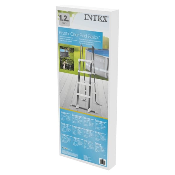 INTEX Säkerhetsstege med 4 steg 122 cm grå