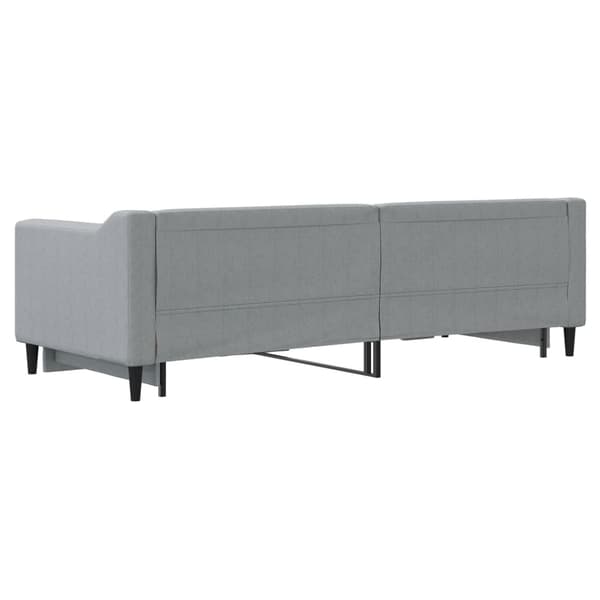 vidaXL Dagbädd utdragbar ljusgrå 80x200 cm tyg Grå