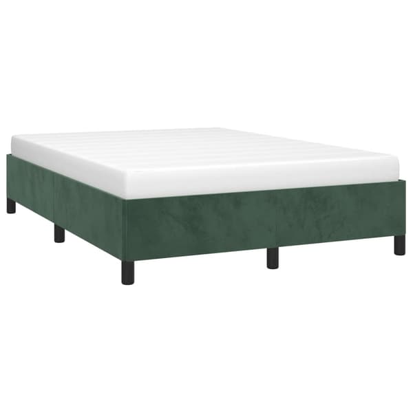 vidaXL Sängram mörkgrön 140x190 cm sammet Grön