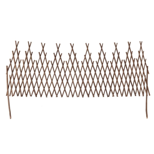 vidaXL Set av 5 st Expanderbara Pilstaket med Spaljémönster 170 x 55 cm Brun