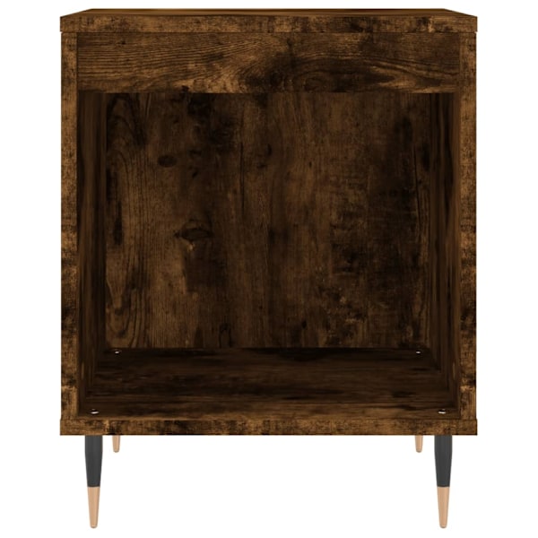 vidaXL Sängbord 2 st rökfärgad ek 40x35x50 cm konstruerat trä Brun