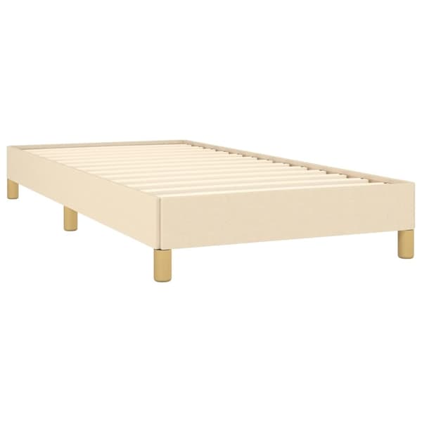 vidaXL Sängram gräddvit 100x200 cm tyg Kräm