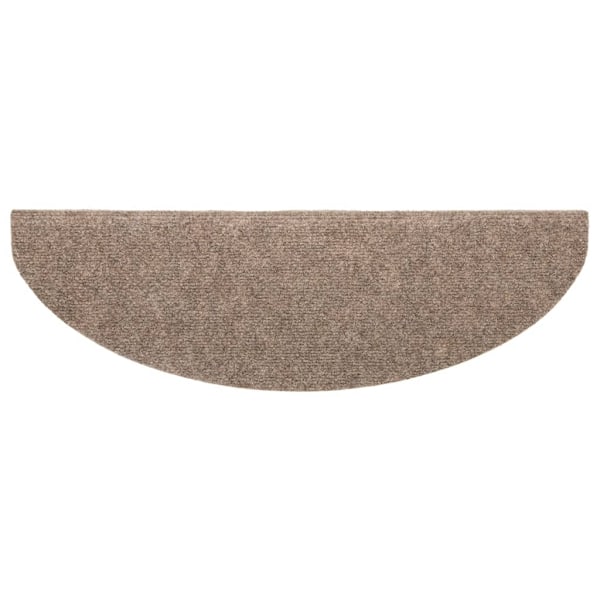 vidaXL Trappstegsmattor självhäftande 5 st gräddvit 65x21x4 cm brodyr Creme