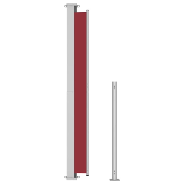 vidaXL Infällbar sidomarkis 200x500 cm röd Röd