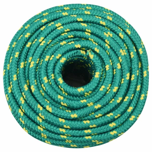 vidaXL Båtlina grön 12 mm 100 m polypropen Grön
