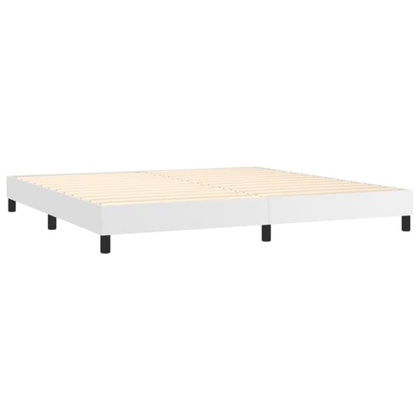vidaXL Ramsäng vit 200x200 cm konstläder Vit