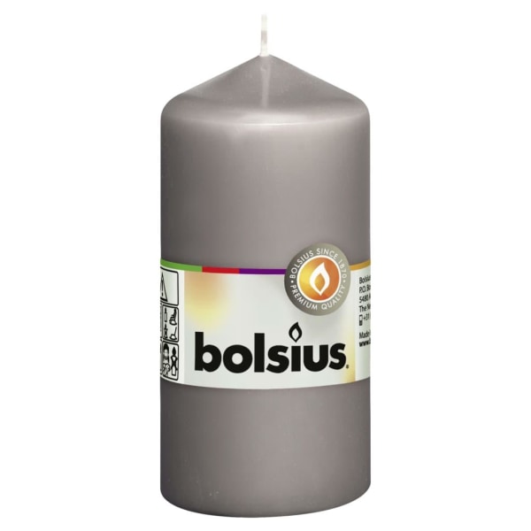 Bolsius Blockljus 10 st 120x58 mm varm grå grå