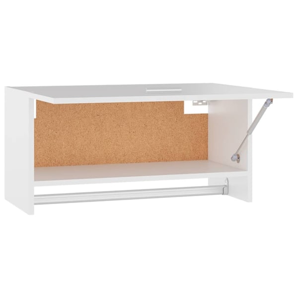 vidaXL Garderob vit 70x32,5x35 cm konstruerat trä Vit