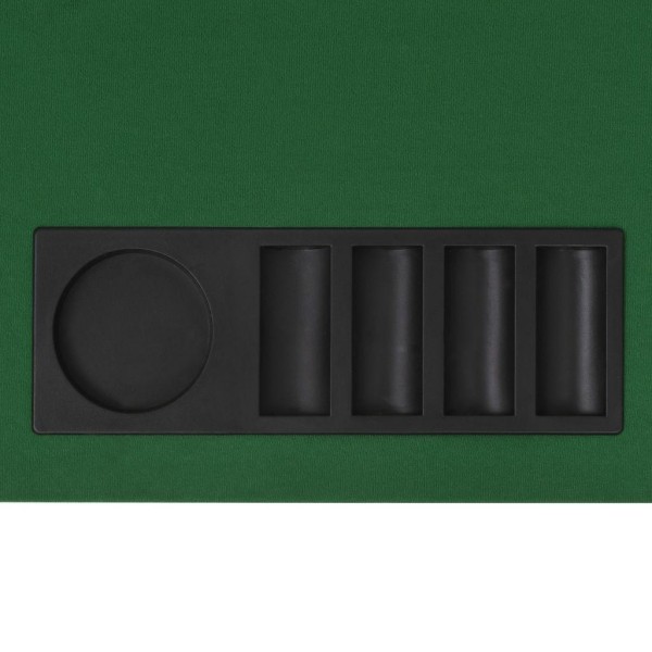 vidaXL Hopfällbar pokerbordsskiva 8 spelare rektangulärt 4-sidig Grön