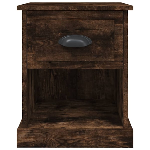 vidaXL Sängbord 2 st rökfärgad ek 39x39x47,5 cm konstruerat trä Brun