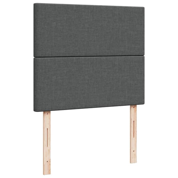 vidaXL Ramsäng med madrass mörkgrå 120x200 cm tyg Grå