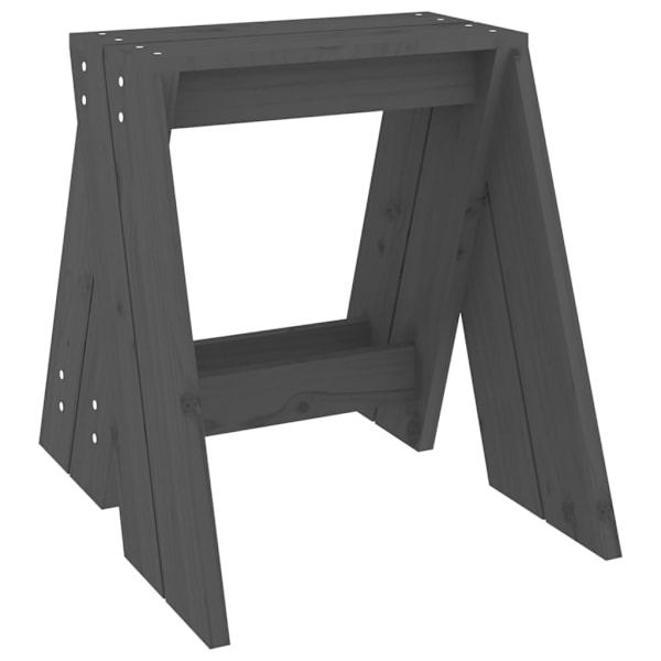 vidaXL Pallar 2 st grå 40x40x45 cm massiv furu Grå
