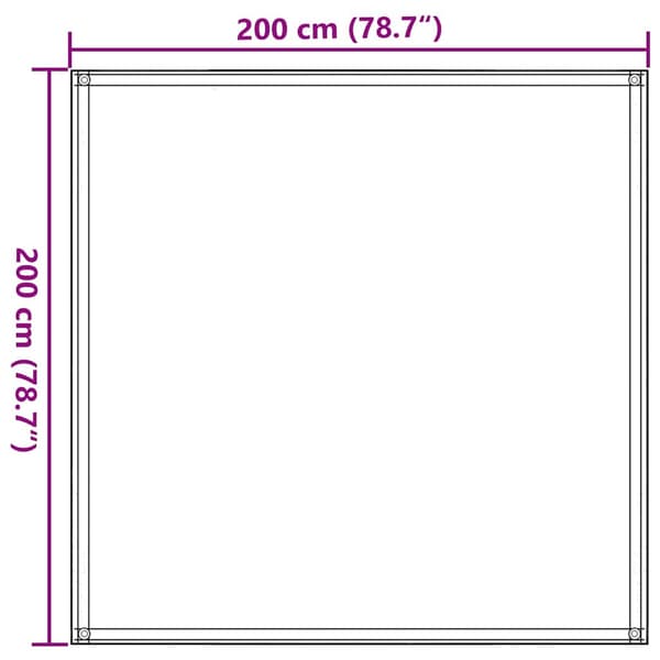 vidaXL Tältmatta 200x200 cm antracit