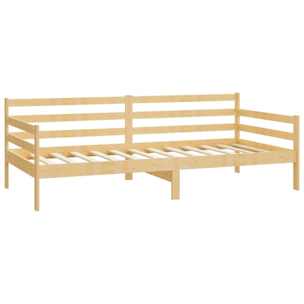 vidaXL Dagbädd massiv furu 90x200 cm Brun