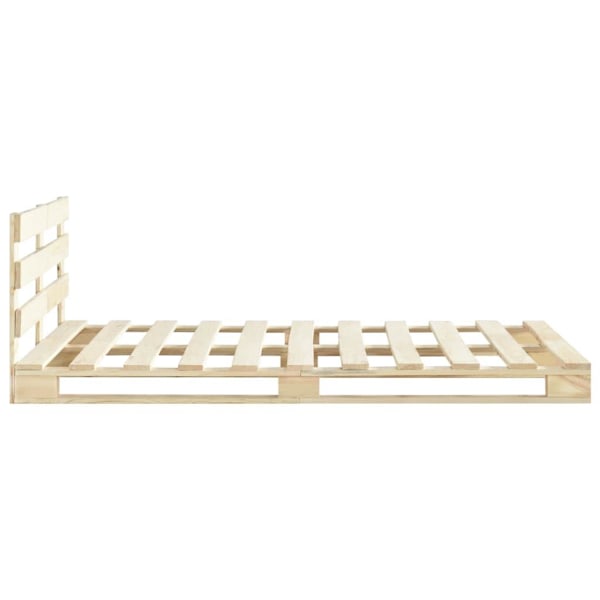 vidaXL Pallsängram massiv furu 200x200 cm Brun