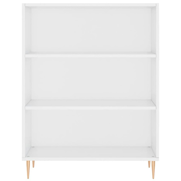 vidaXL Högskåp högglans vit 69,5x34x180 cm konstruerat trä Vit