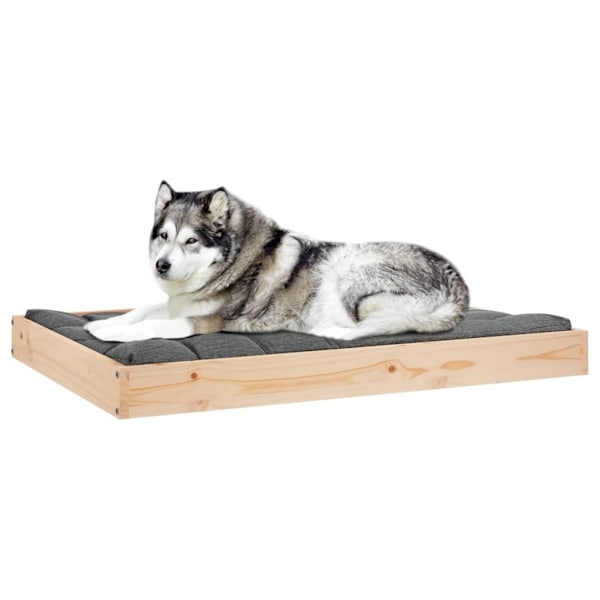 vidaXL Hundbädd 101,5x74x9 cm massiv furu Brun