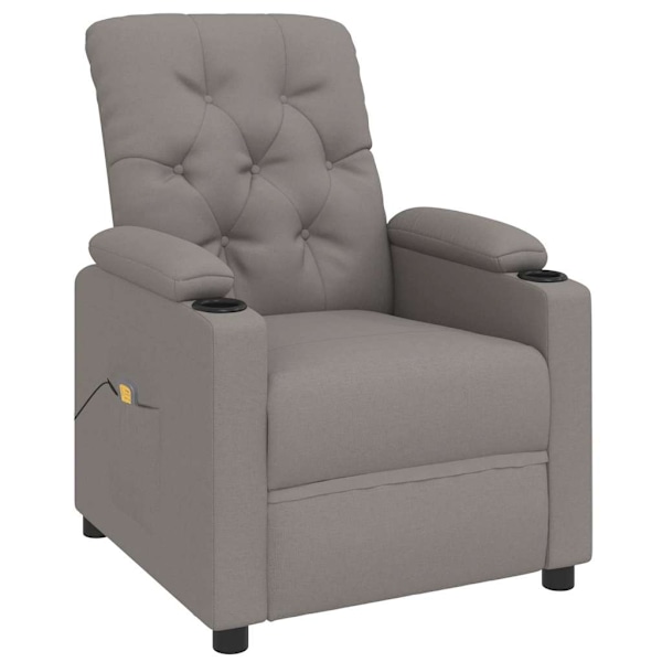 vidaXL Massagefåtölj taupe tyg Taupe