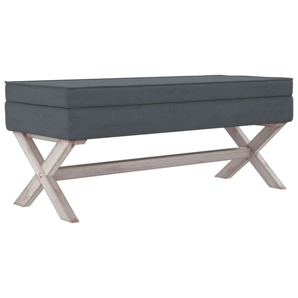 vidaXL Förvaringspall mörkgrå 110x45x49 cm sammet Grå