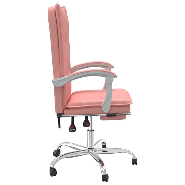 vidaXL Kontorsstol rosa konstläder Rosa